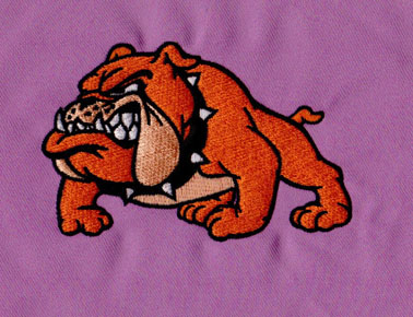embroidery bulldog design
